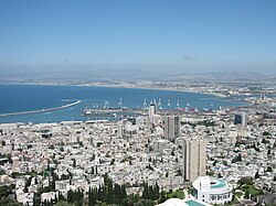 View of Haifa Bay from Mount Carmel in 2004