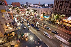 Hollywood Boulevard as seen from the Dolby Theatre in 2005