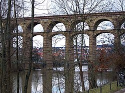 Railway viaduct over the Enz near Bietigheim-Bissingen