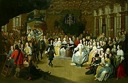 Ball given to Charles at The Hague on his departure to England