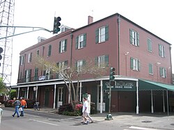 Post-Katrina WWOZ studios were on the second floor of this French Quarter building