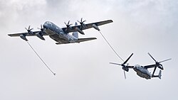 V-22 in refueling operations with a MC-130J Hercules, 2023