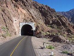 One of the 14 tunnels of National Route 7.