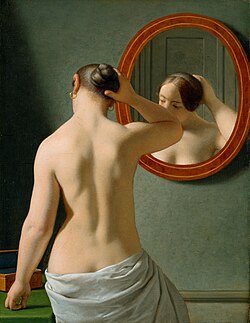 Woman in Front of a Mirror, (1841), by Christoffer Wilhelm Eckersberg