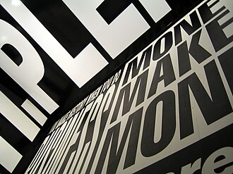 Barbara Kruger installation detail in Melbourne