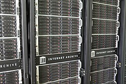 Servers at the Internet Archive headquarters in San Francisco