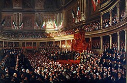 Painting depicting the proclamation of the Kingdom of Italy in 1861
