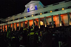 After the rescue, Correa immediately was presented in the Palacio of Carondelet in the night of 30 September.