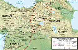 The Roman–Persian frontier in late antiquity, where diplomacy, warfare, fortification, and client polities shaped imperial strategy.