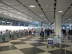 Check-in area at Terminal 1B