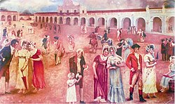Criollos in what is now Guatemala rejoice upon learning about the declaration of independence from Spain on September 15, 1821.