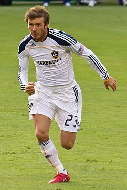 Beckham playing for LA Galaxy in 2010
