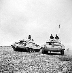 British Crusader tanks during the Operation Crusader, 26 November 1941.