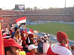 Cairo International Stadium with 75,100 seats