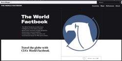 The World Factbook website as it appeared in January 2025