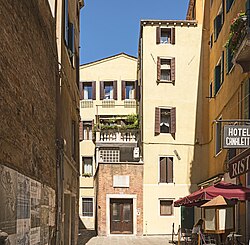 Canaletto's birthplace, Calle de la Malvasia, Castello, Venice