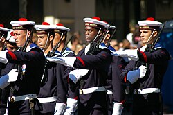 French Fusiliers marins during parade