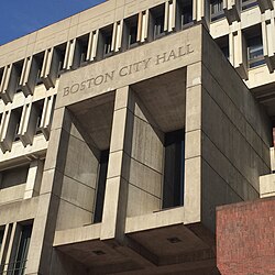 Boston City Hall has a Government Center station entrance