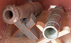 The Portuguese cannons in the National museum of Paro