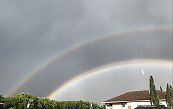 The primary rainbow is "twinned".