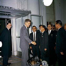 President John F. Kennedy greets General Park Chung Hee, November 1961
