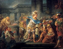 Alexander Cuts the Gordian Knot by Jean-Simon Berthélemy (1767)
