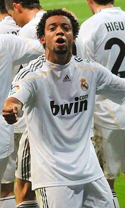 Marcelo with Real Madrid in 2010