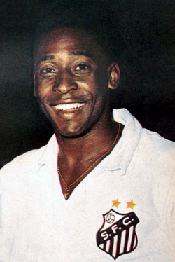 Pelé with Santos in 1965