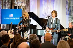 Music artist Aimee Mann performs during launch of the Global Music Diplomacy Initiative
