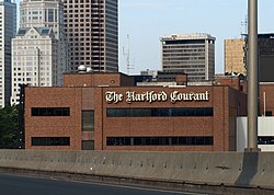 The current building of the Hartford Courant Co.