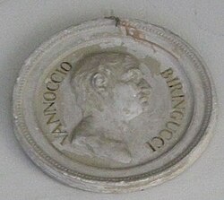 The Italian metallurgist Vannoccio Biringuccio described a procedure to isolate antimony in 1540.