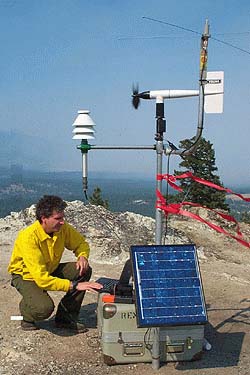 NWS IMET Chris Gibson taking observations in the field