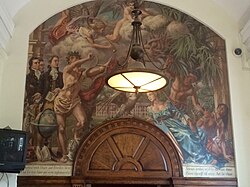 The mural Columbia under the Palm, by Karl Free (1939)