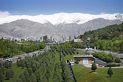 Green belt in Tehran, Iran