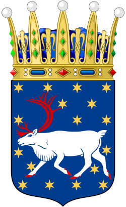 Västerbotten's arms with a ducal coronet