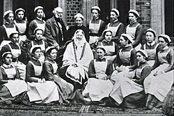 Florence Nightingale and her class of nurses
