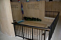 Graves of Dwight D. Eisenhower, Doud Dwight "Icky" Eisenhower and Mamie Eisenhower in Abilene, Kansas