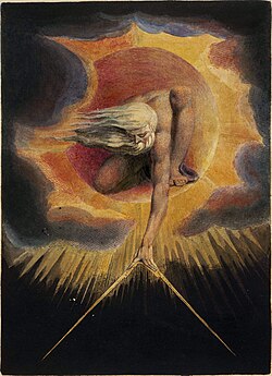 The Ancient of Days, watercolor etching from 1794 by William Blake