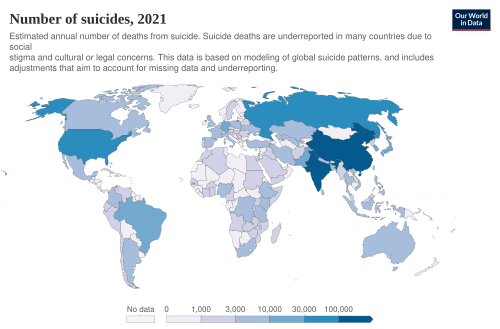number suicide deaths