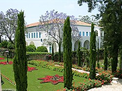 Baháʼí shrine outside Acre, Bahji mansion.