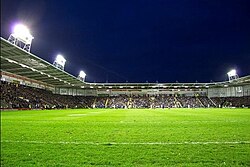 Halliwell Jones Stadium, home to Warrington Wolves.