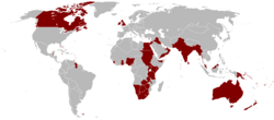 The British Empire at its territorial peak in 1921
