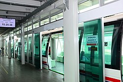 Monorail connecting the airport metro station with the metro system of the city