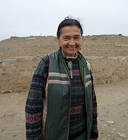 Ruth Shady, Peruvian archaeologist, in Caral, 2014