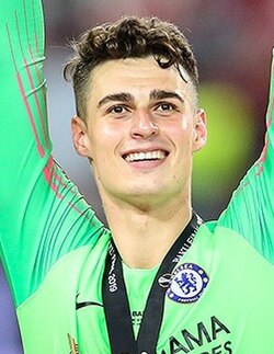 Kepa Arrizabalaga, the world's most expensive goalkeeper, having moved from Athletic Bilbao to Chelsea for €80 million in 2018
