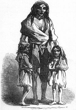 Depiction of victims of the Great Famine in Ireland, 1845–1849