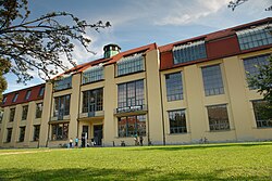 The main building of the Bauhaus-University Weimar. Built between 1904 and 1911 and designed by Henry van de Velde to house the sculptors' studio at the Grand Ducal Saxon Art School, it was designated a UNESCO World Heritage Site in 1996.