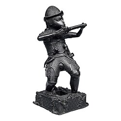 Bronze figure of a Portuguese soldier made by Benin culture in West Africa around 1600