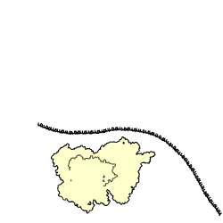 Figure 6: A ribosome translating a protein that is secreted into the endoplasmic reticulum via protein domain dynamics.