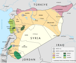Map of Syria's ethno-religious composition in 1976